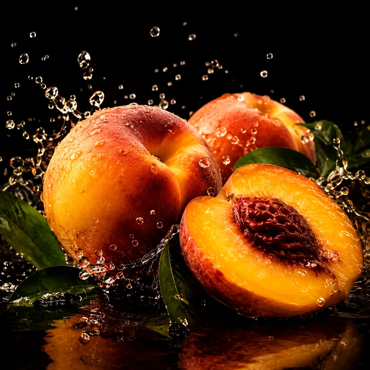 Vizuální ztvárnění příchutě Juicy: Broskev