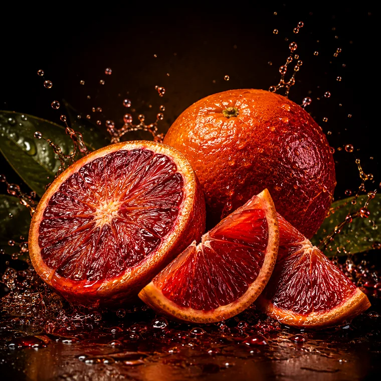 Vizuální ztvárnění příchutě Red Arrange: Červený pomeranč