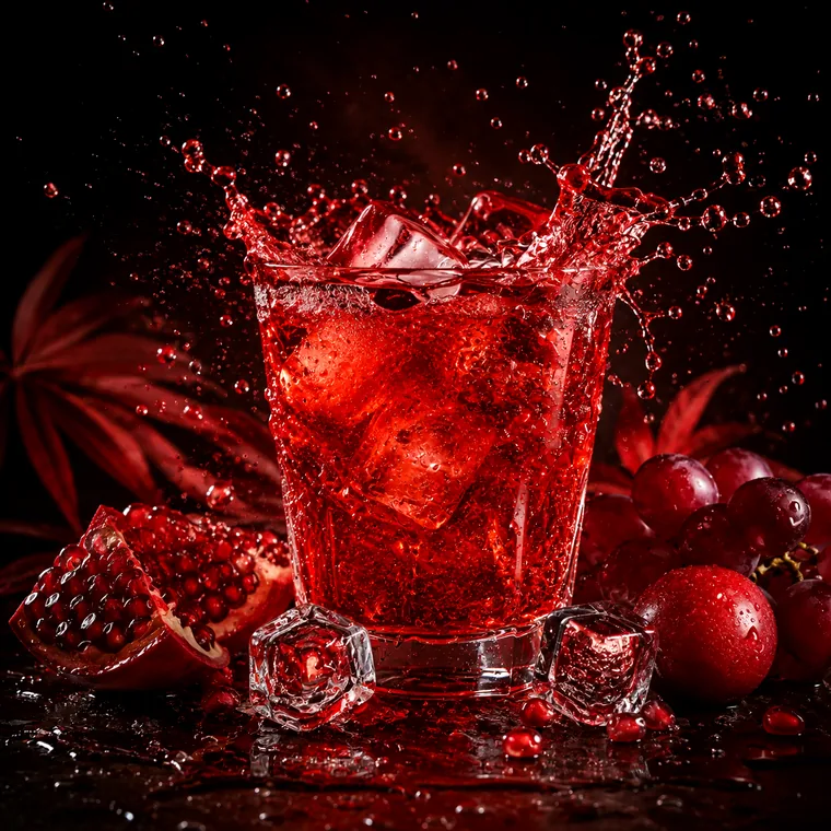 Vizuální ztvárnění příchutě Red Energy: Energetický nápoj