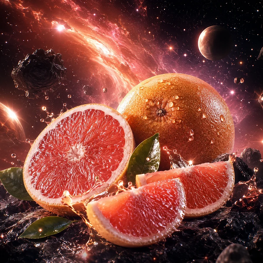 Realistické kosmické ztvárnění příchutě Greatfuu: Grapefruit