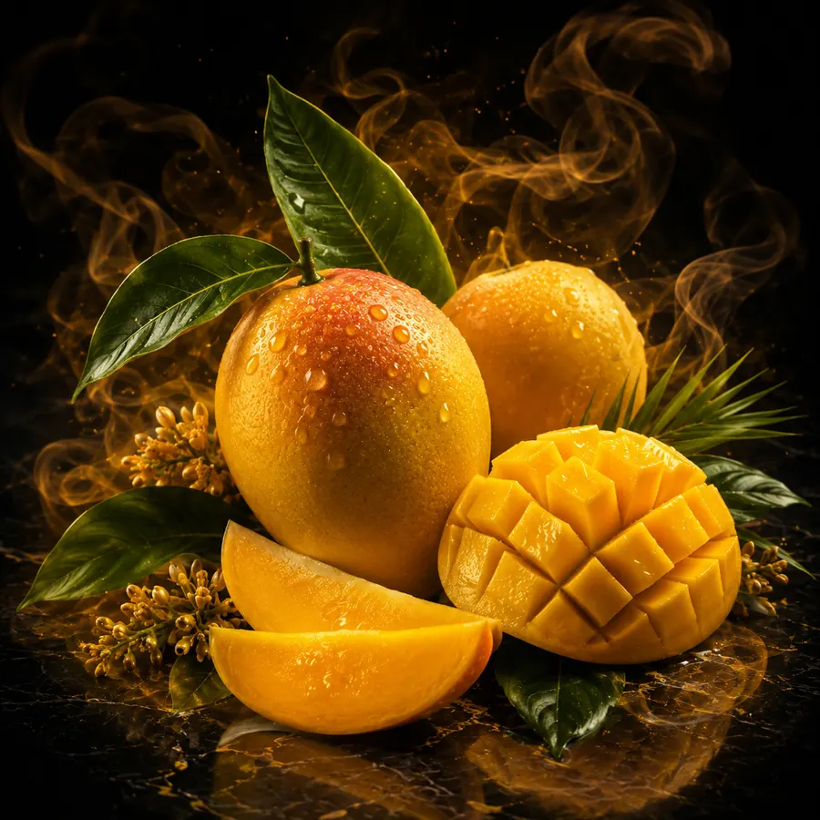 Stylizované ztvárnění příchutě Eric's Man: Zralé mango