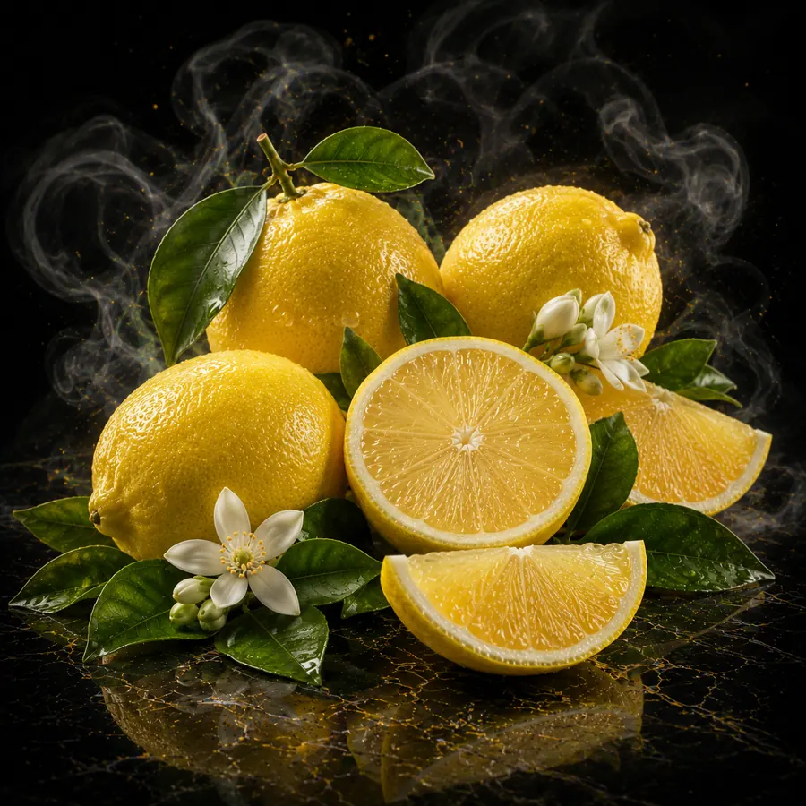 Stylizované ztvárnění příchutě L'moine: Citron